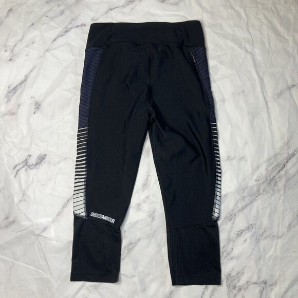 Under Armour Black Leggings Womens Size XS Cropped Athletic Workout - Picture 4 of 4